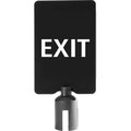 Queue Solutions Queue Acrylic Sign, Double Sided, "Exit" & "Exit Do Not Enter", 7"Wx11"H, Black/White SB-BK-SRAD711B-22